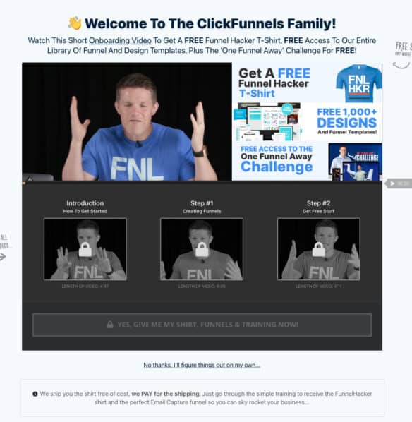 Powitanie w ClickFunnels