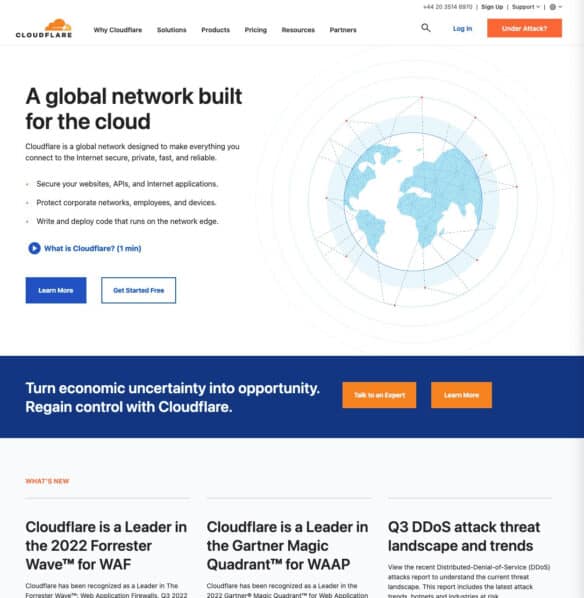 Strona WWW Cloudflare