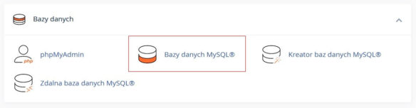 Bazy danych MySQL w cPanel