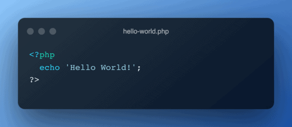 Skrypt Hello World w PHP