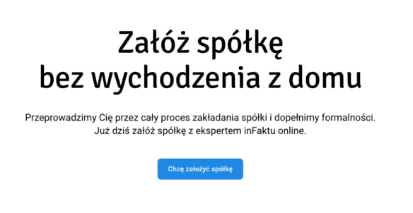 Załóż spółkę bez wychodzenia z domu z inFakt