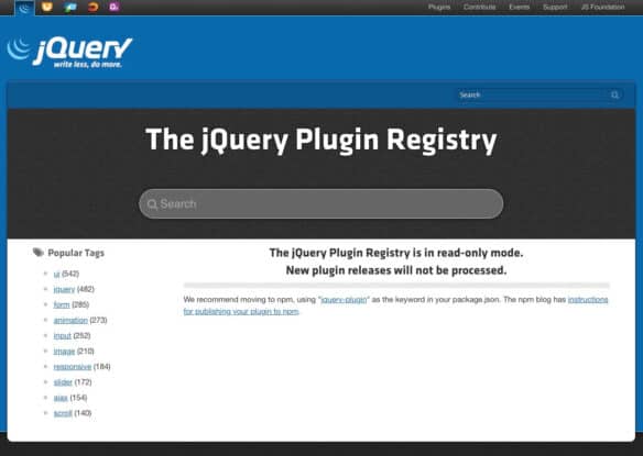 The jQuery Plugin Registry