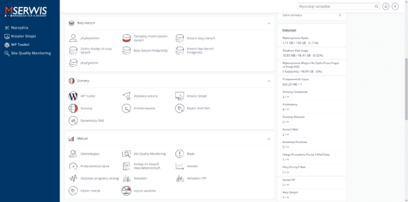 cPanel w MSERWIS