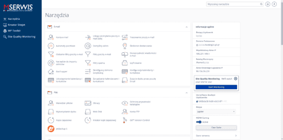 cPanel w MSERWIS