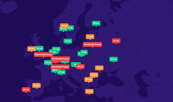 Wyniki testu szybkości odpowiedzi DNS w SeoHost - Europa