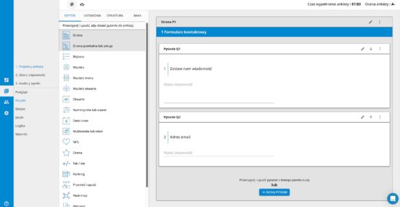 Tworzenie formularza w SurveyLab