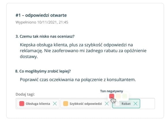 Tagowanie odpowiedzi w ankietach w Webankieta